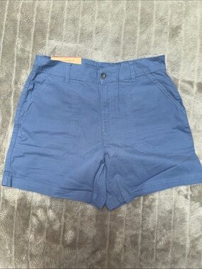 Eddie Bauer Women's Flat-Front Shorts in Blue